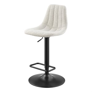 New Pacific Direct Robert 34&quot Fabric Swivel Bar Stools in Posh Ivory (Set of 2)