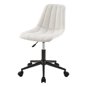 new pacific direct robert modern fabric swivel office chair in posh ivory/beige