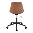 NPD Furniture Robert Swivel Modern Faux Leather Office Chair in Umber Brown