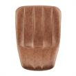 NPD Furniture Robert Swivel Modern Faux Leather Office Chair in Umber Brown