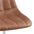 NPD Furniture Robert Swivel Modern Faux Leather Office Chair in Umber Brown