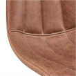 NPD Furniture Robert Swivel Modern Faux Leather Office Chair in Umber Brown