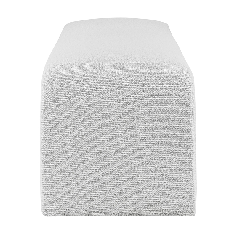 NPD Furniture Vioreen Modern Fabric Bench in Boucle Beige