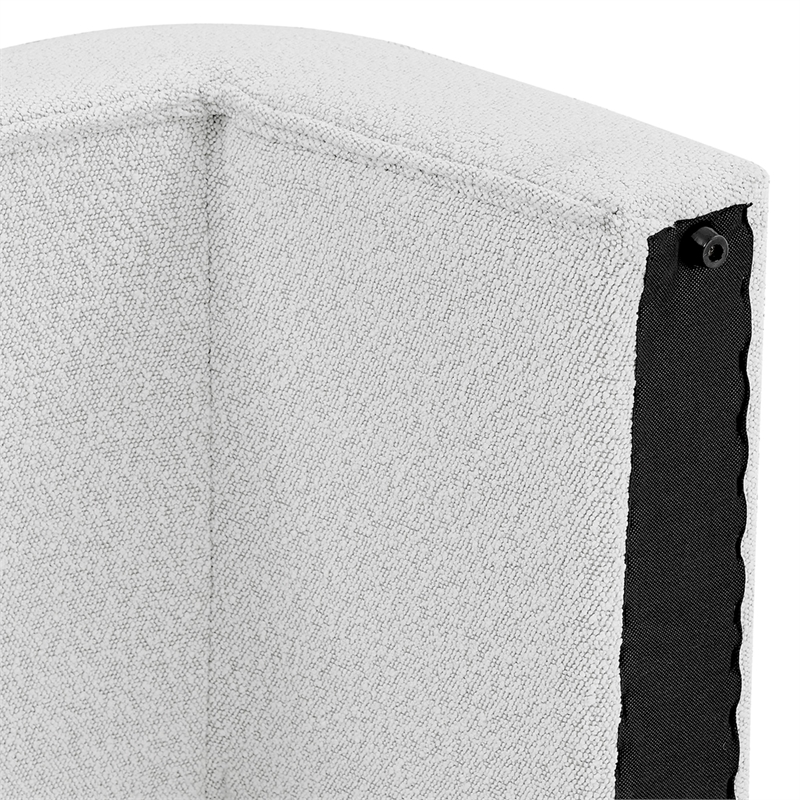 NPD Furniture Vioreen Modern Fabric Bench in Boucle Beige