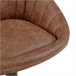 NPD Furniture Watson Faux Leather Gaslift Swivel Bar Stool in Umber Brown