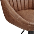 NPD Furniture Watson Faux Leather Gaslift Swivel Bar Stool in Umber Brown