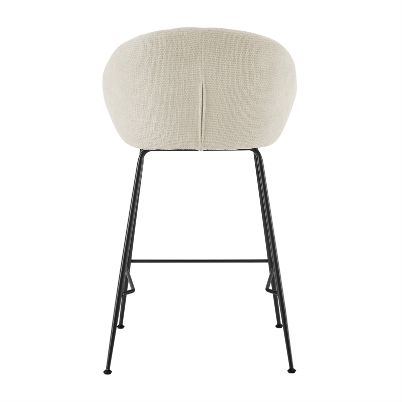 NPD Furniture Watson Fabric Counter Stool in Haga Ivory (Set of 2)