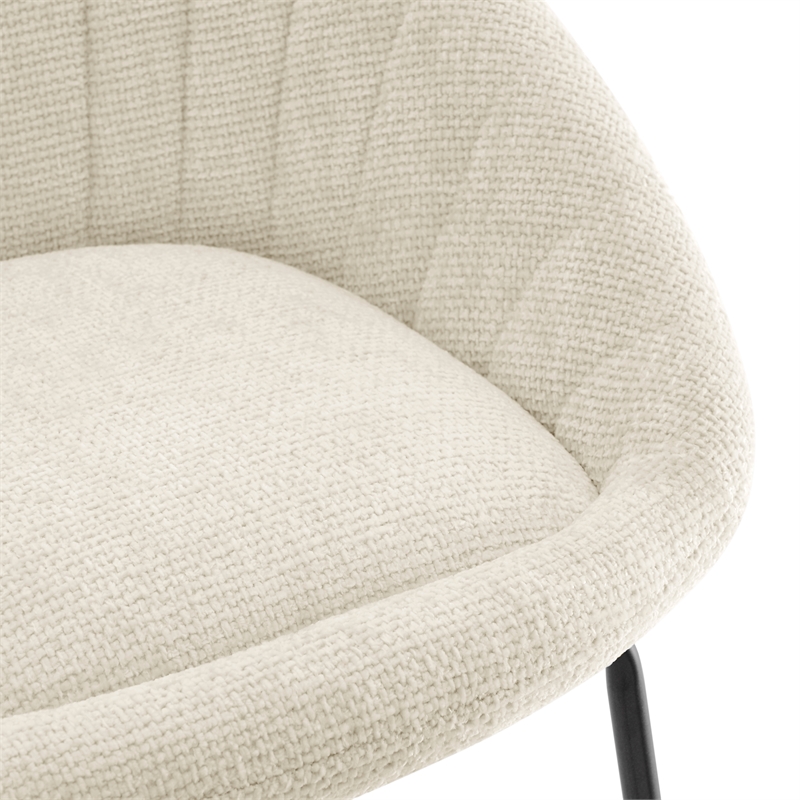 NPD Furniture Watson Fabric Counter Stool in Haga Ivory (Set of 2)