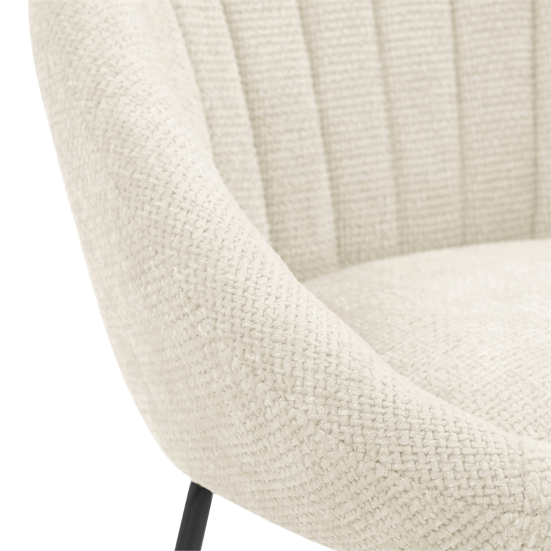 NPD Furniture Watson Fabric Counter Stool in Haga Ivory (Set of 2)