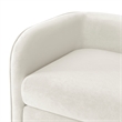 NPD Furniture Marsha KD Velvet Fabric Bench in Dainty Cream