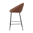 NPD Furniture Watson Faux Leather Counter Stool in Umber Brown (Set of 2)