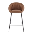 NPD Furniture Watson Faux Leather Counter Stool in Umber Brown (Set of 2)