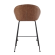 NPD Furniture Watson Faux Leather Counter Stool in Umber Brown (Set of 2)