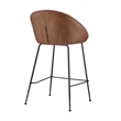 NPD Furniture Watson Faux Leather Counter Stool in Umber Brown (Set of 2)
