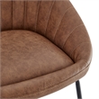 NPD Furniture Watson Faux Leather Counter Stool in Umber Brown (Set of 2)