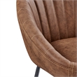 NPD Furniture Watson Faux Leather Counter Stool in Umber Brown (Set of 2)