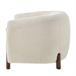 NPD Furniture Cordelia Fabric Accent Arm Chair in Palladian Beige