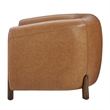 NPD Furniture Cordelia Faux Leather Accent Arm Chair in Vintage Cider