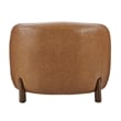 NPD Furniture Cordelia Faux Leather Accent Arm Chair in Vintage Cider