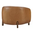 NPD Furniture Cordelia Faux Leather Accent Arm Chair in Vintage Cider