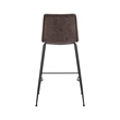 NPD Furniture Jayden Faux Leather Counter Stool in Coffee Brown (Set of 2)