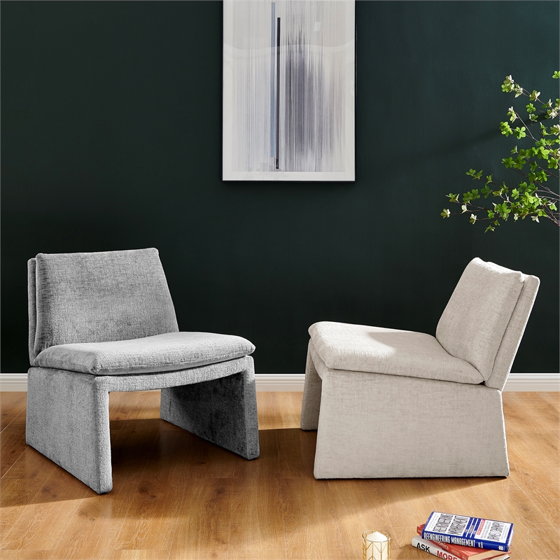 NPD Furniture Rooney Fabric Accent Chair in Seville Beige