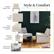 NPD Furniture Rooney Fabric Accent Chair in Seville Beige