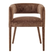NPD Furniture Lauryn Velvet Dining Side Chair in Dainty Brown