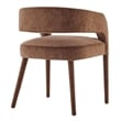NPD Furniture Lauryn Velvet Dining Side Chair in Dainty Brown