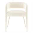 NPD Furniture Lauryn Velvet Dining Side Chair in Dainty Cream