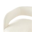 NPD Furniture Lauryn Velvet Dining Side Chair in Dainty Cream