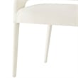 NPD Furniture Lauryn Velvet Dining Side Chair in Dainty Cream