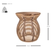 New Pacific Direct Quito Rattan Side/ End Table w/ Wood Top in Honey