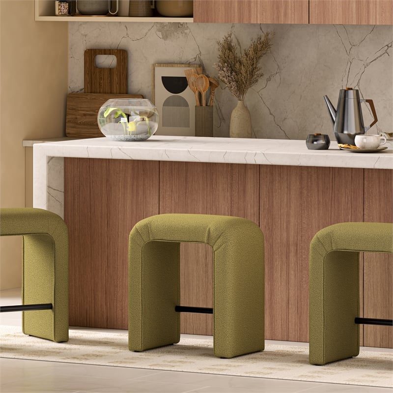 New Pacific Direct Jovanka Fabric Counter Stool in Palladian Green