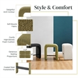 NPD Furniture Jovanka Fabric Counter Stool in Palladian Green