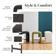 NPD Furniture Jovanka Fabric Counter Stool in Palladian Charcoal