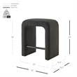 NPD Furniture Jovanka Fabric Counter Stool in Palladian Charcoal