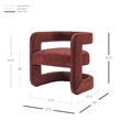 NPD Furniture Althea Velvet Accent Arm Chair in Dainty Maroon