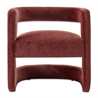 NPD Furniture Althea Velvet Accent Arm Chair in Dainty Maroon