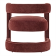 NPD Furniture Althea Velvet Accent Arm Chair in Dainty Maroon