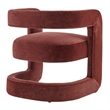NPD Furniture Althea Velvet Accent Arm Chair in Dainty Maroon