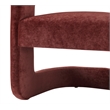 NPD Furniture Althea Velvet Accent Arm Chair in Dainty Maroon