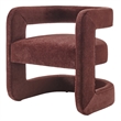 NPD Furniture Althea Velvet Accent Arm Chair in Dainty Maroon