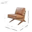 NPD Furniture Chandler Faux Leather Accent Chair in Borneo Chocolate