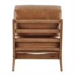 NPD Furniture Chandler Faux Leather Accent Chair in Borneo Chocolate