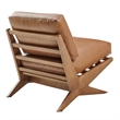 NPD Furniture Chandler Faux Leather Accent Chair in Borneo Chocolate