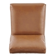 NPD Furniture Chandler Faux Leather Accent Chair in Borneo Chocolate