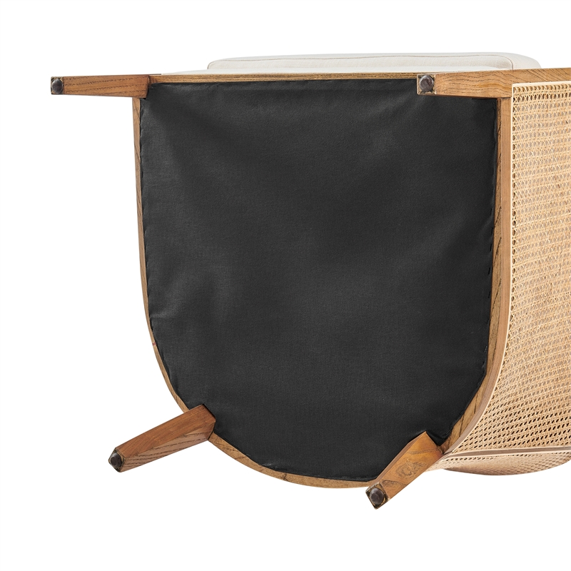 NPD Furniture Tillman Accent Arm Chair w/ Rattan in Nettlewood Leg Color