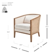 NPD Furniture Tillman Accent Arm Chair w/ Rattan in Nettlewood Leg Color