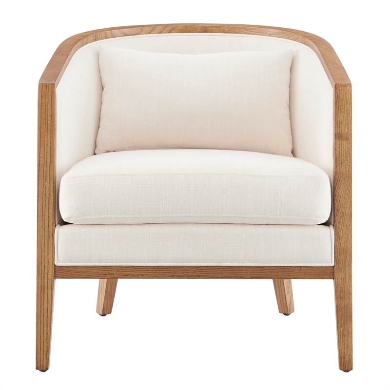 NPD Furniture Tillman Accent Arm Chair w/ Rattan in Nettlewood Leg Color